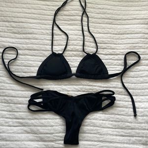 Montce Swim Black Triangle Bikini